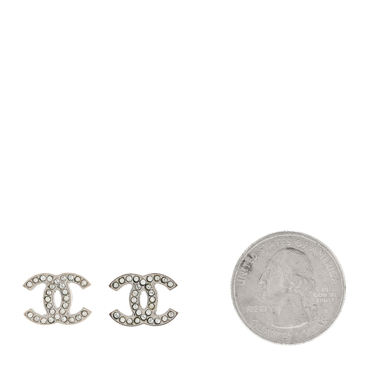 Crystal Mini Timeless CC Earrings Silver