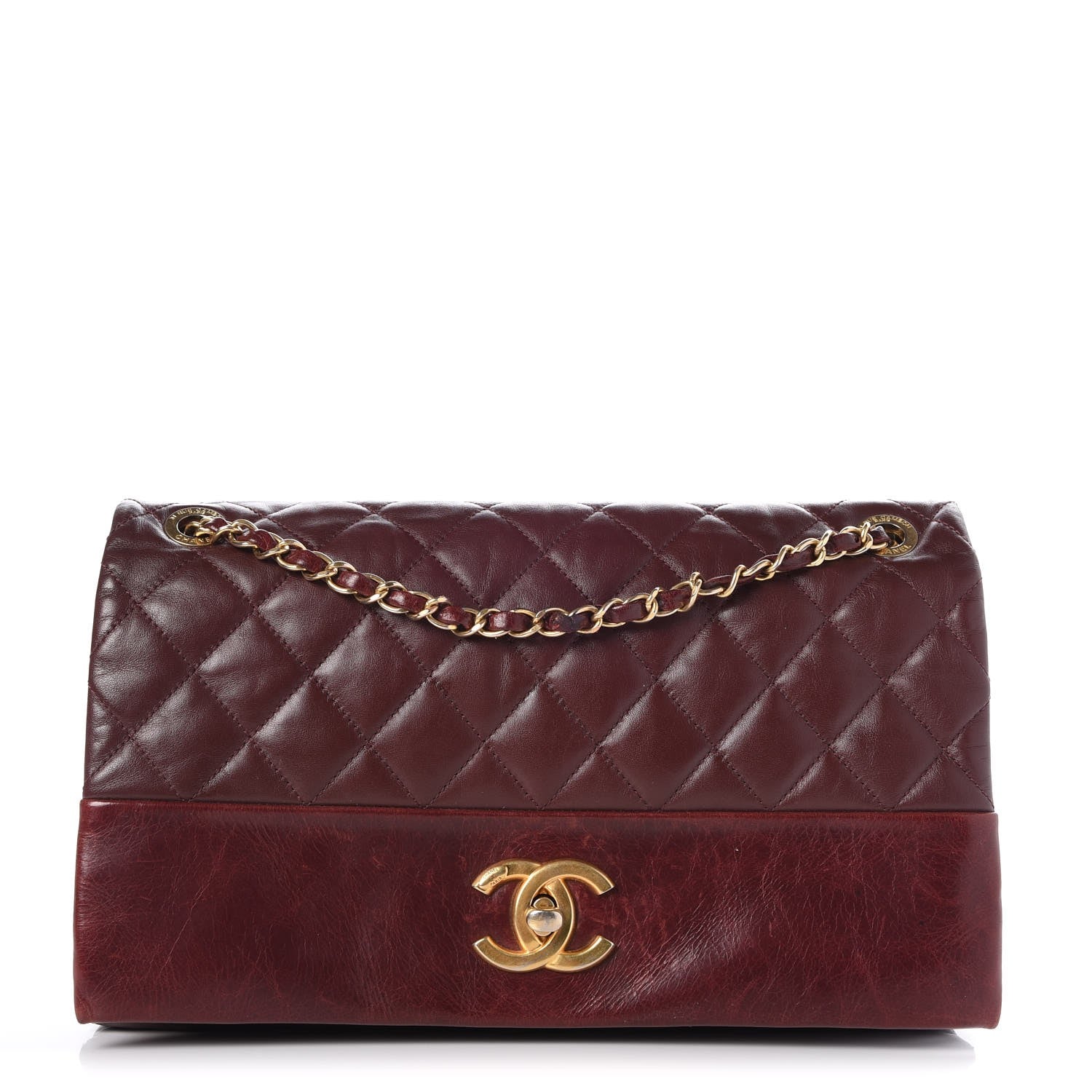 Chanel Calfskin Quilted Jumbo Soft Elegance Flap Bordeaux 1 of 12