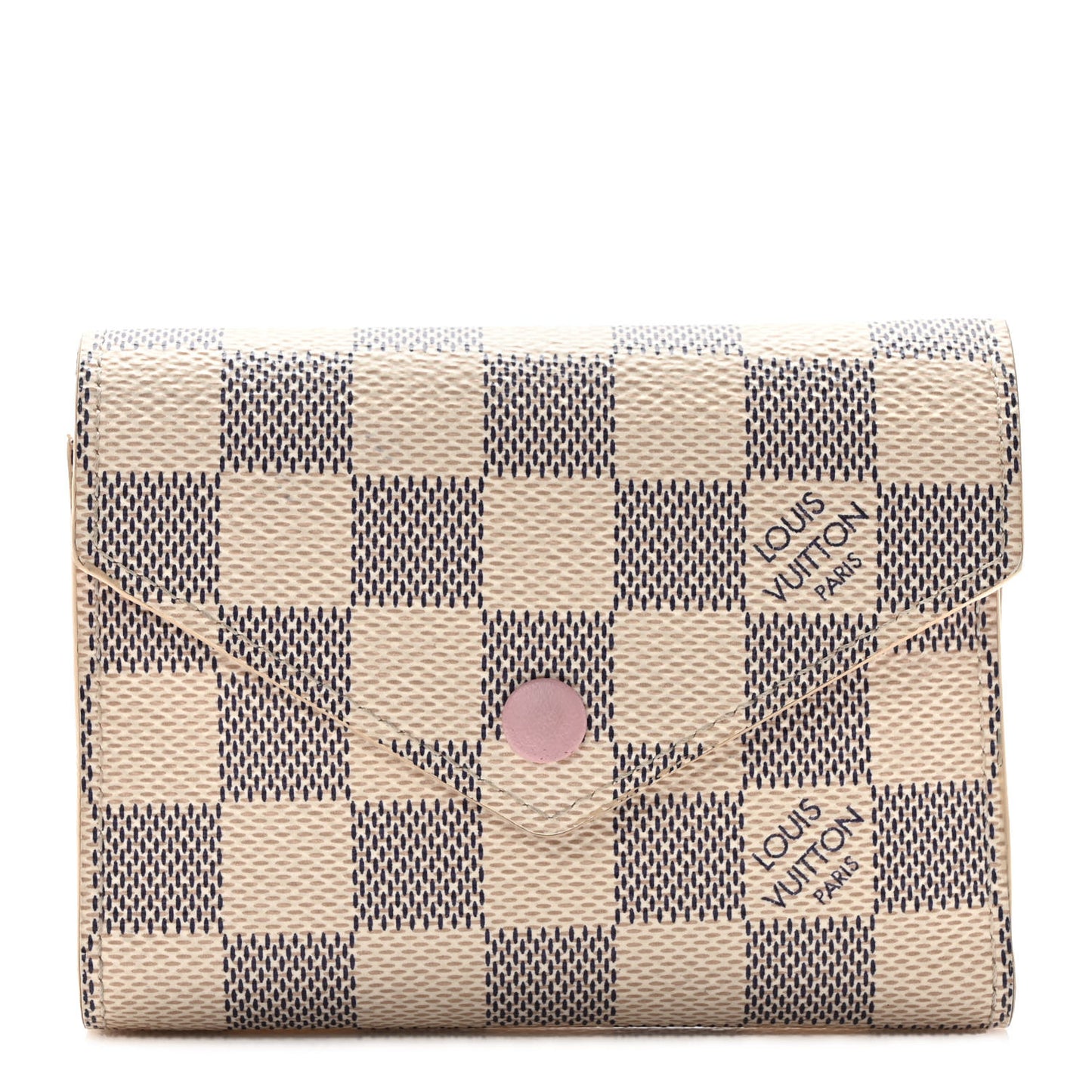 Damier Azur Victorine Wallet Rose Ballerine