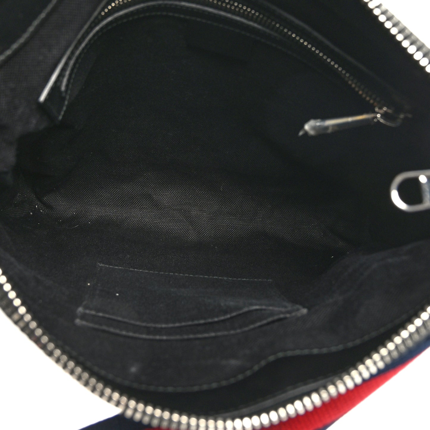 GG Supreme Monogram Appia Calfskin Web Flat Messenger Bag Black Grey