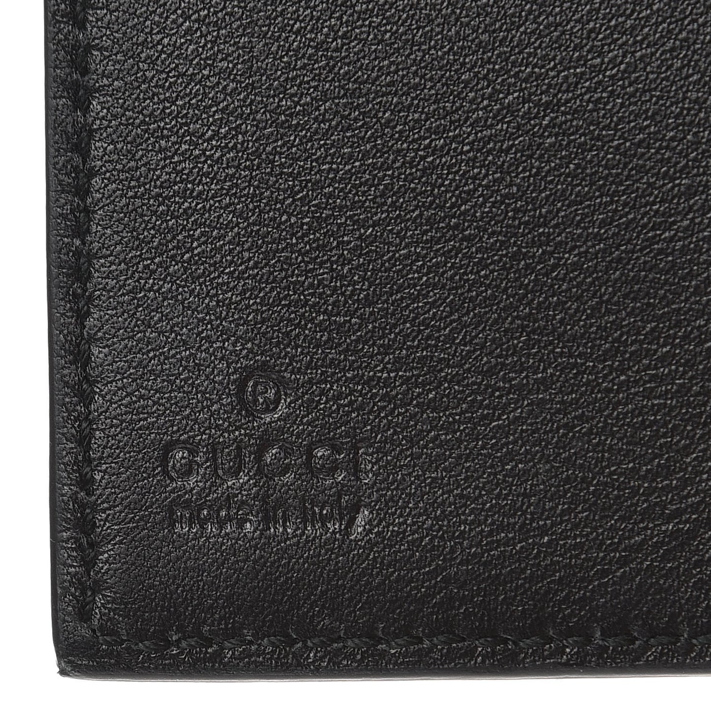 Guccissima Margaux Calfskin Avel Train Pass Card Case Black
