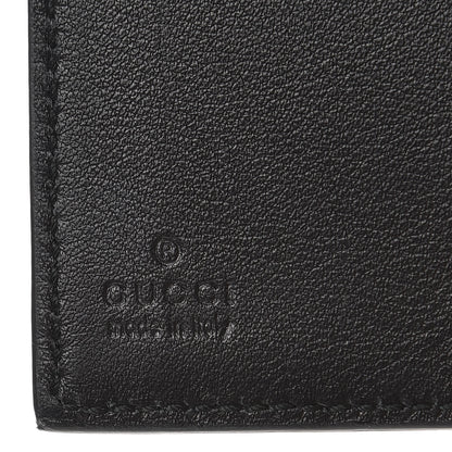 Gucci Guccissima Margaux Calfskin Avel Train Pass Card Case Black 6 of 6