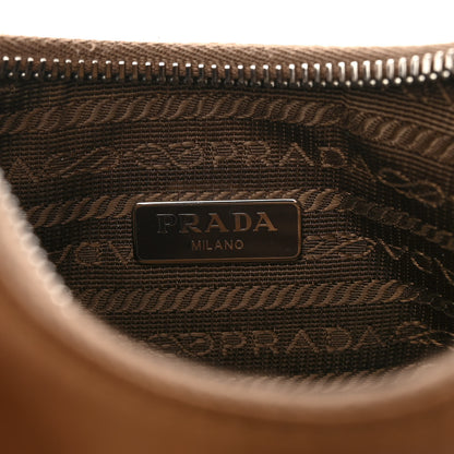 Prada Tessuto Nylon Saffiano Re-Edition 2005 Shoulder Bag Cacao 6 of 11