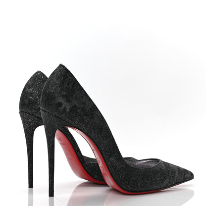 Christian Louboutin Glitter Iriza Kid Flinstar 100 Pumps 38.5 Black 4 of 8