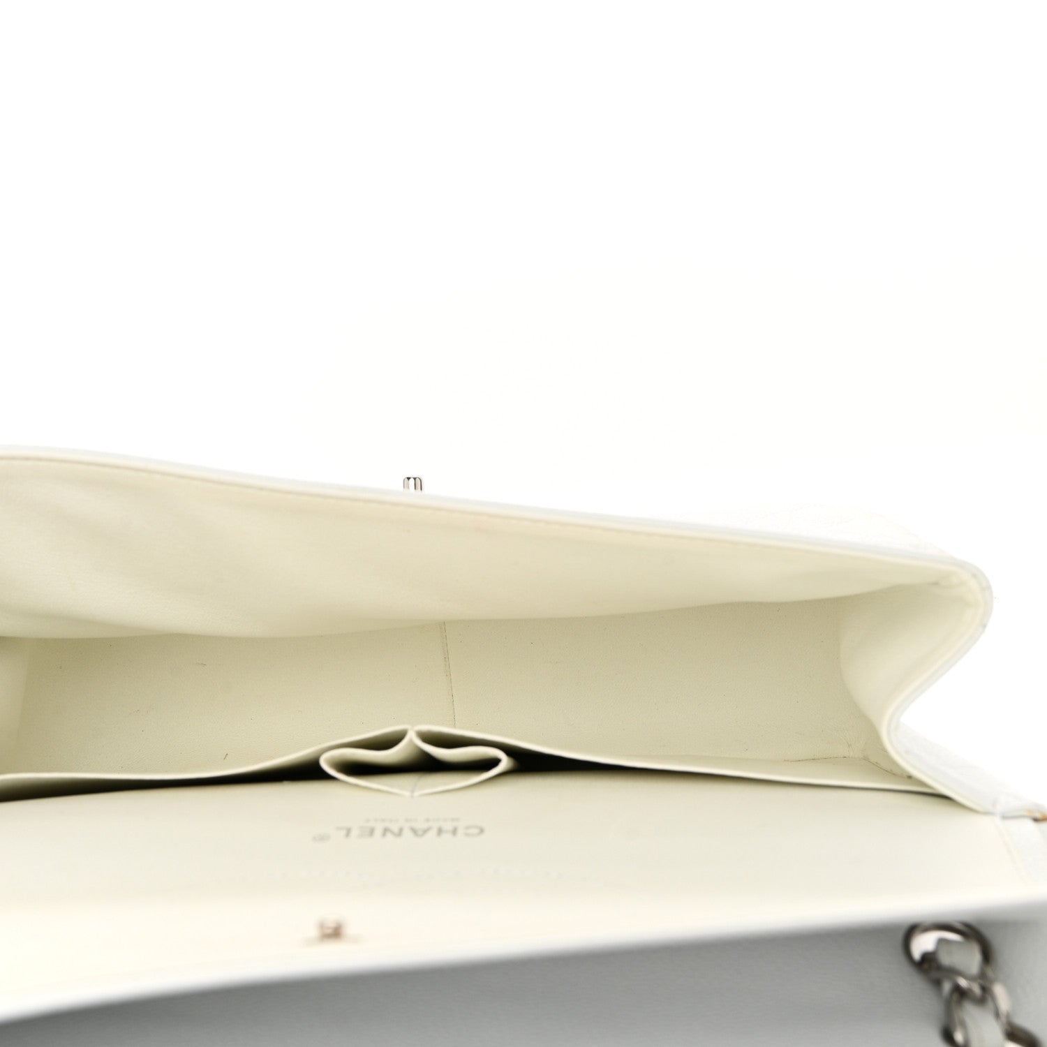 Chanel Caviar Quilted Jumbo Double Flap White 5 of 11