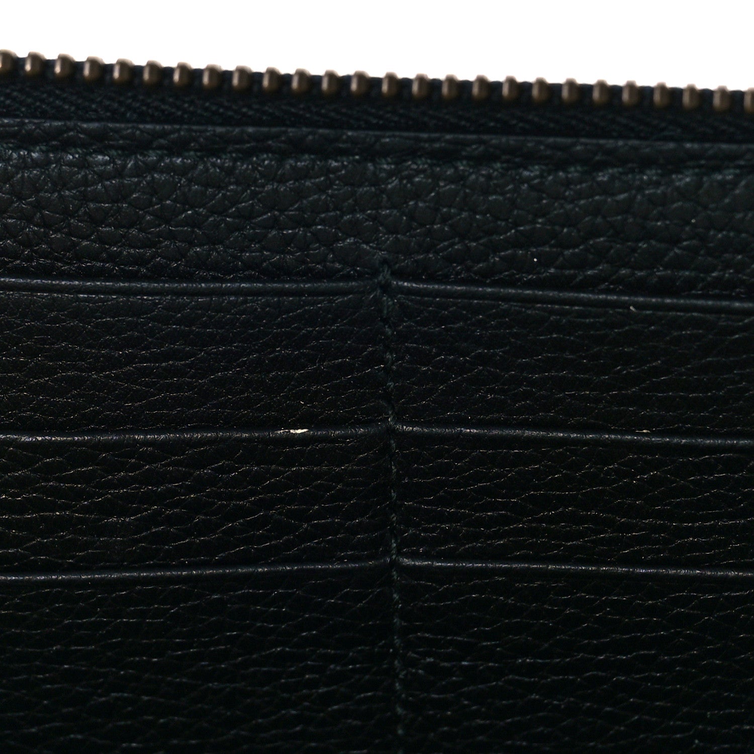 Gucci Calfskin Logo Zip Around Wallet Black 6 of 10