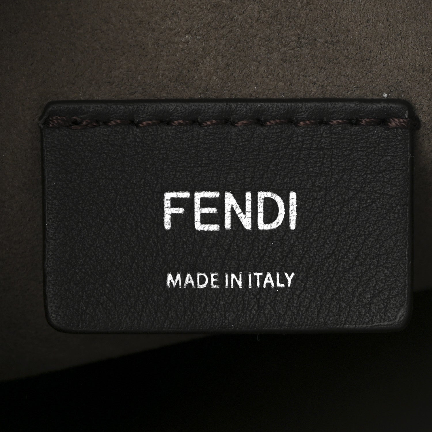 Fendi Vitello Catalan Mirror Canvas Fabric Jacquard FF 1974 Mini Mon Tresor Bucket Bag Ebano Argento 6 of 10