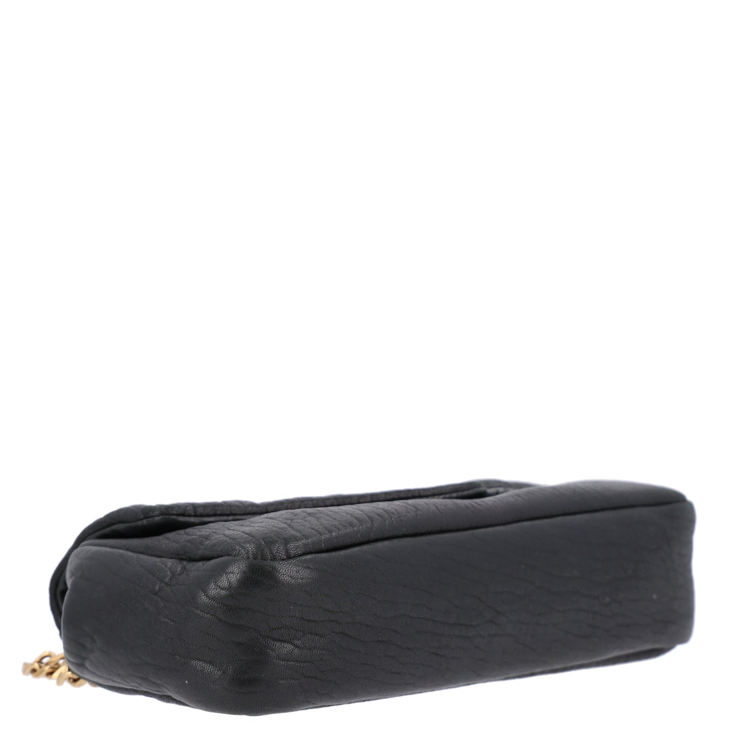 Plunged Lambskin Calypso Black