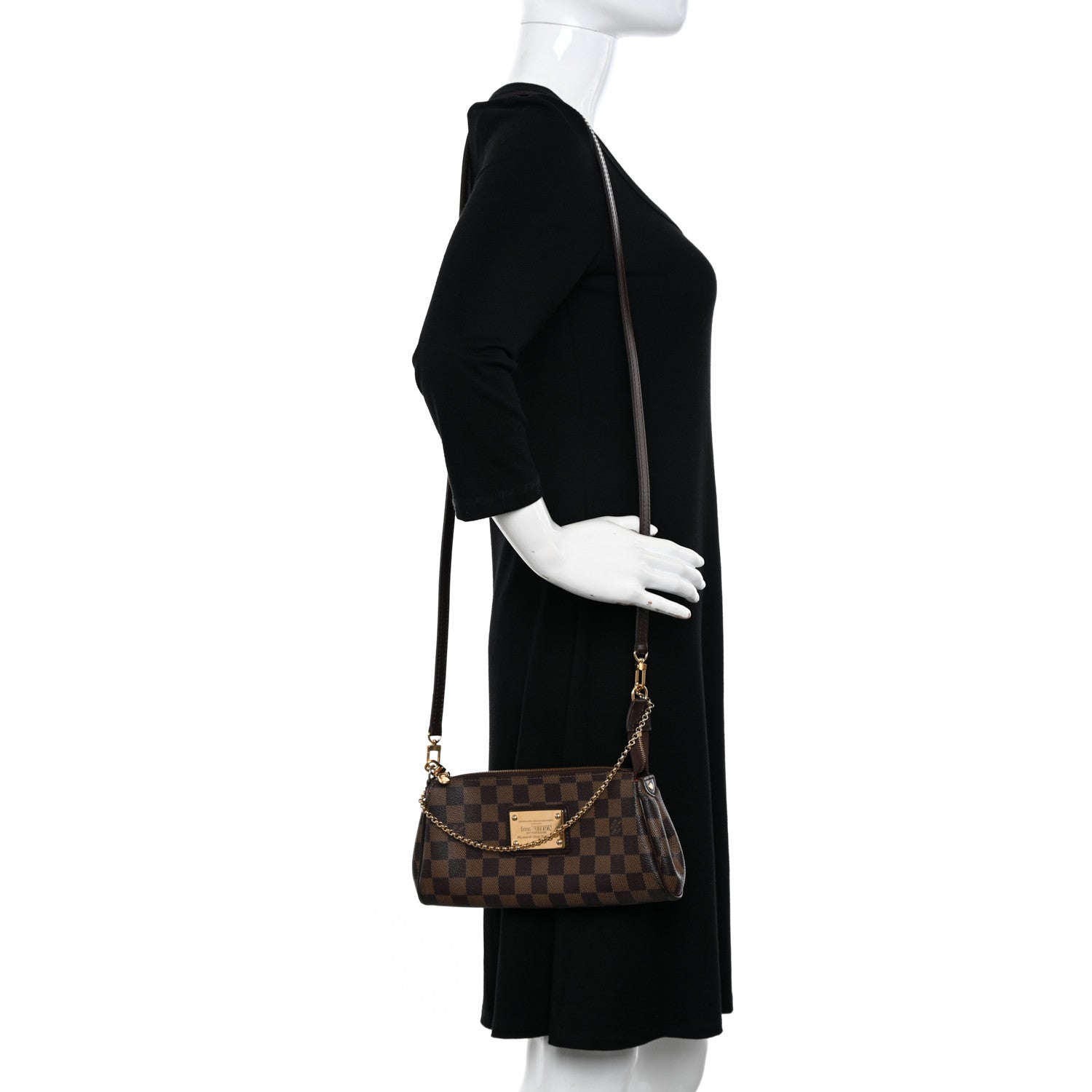 Louis Vuitton LOUIS VUITTON Damier Ebene Eva Clutch 2 of 10