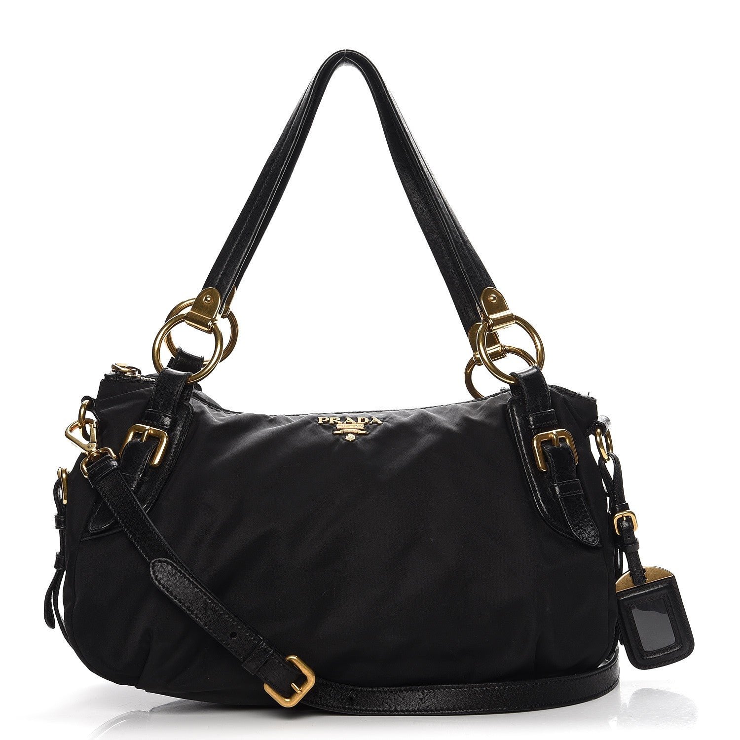 Prada Tessuto Nylon Shoulder Bag Nero Black 1 of 10