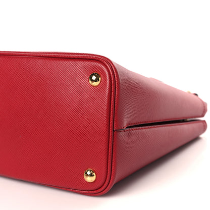 Prada Saffiano Cuir Medium Panier Bucket Bag Fuoco Black 8 of 8