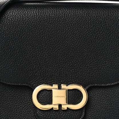 Salvatore Ferragamo Calfskin Double Gancini Crossbody Black 7 of 10