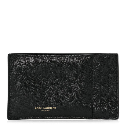 Saint Laurent Grain de Poudre 5 Fragments Card Holder Black 1 of 8