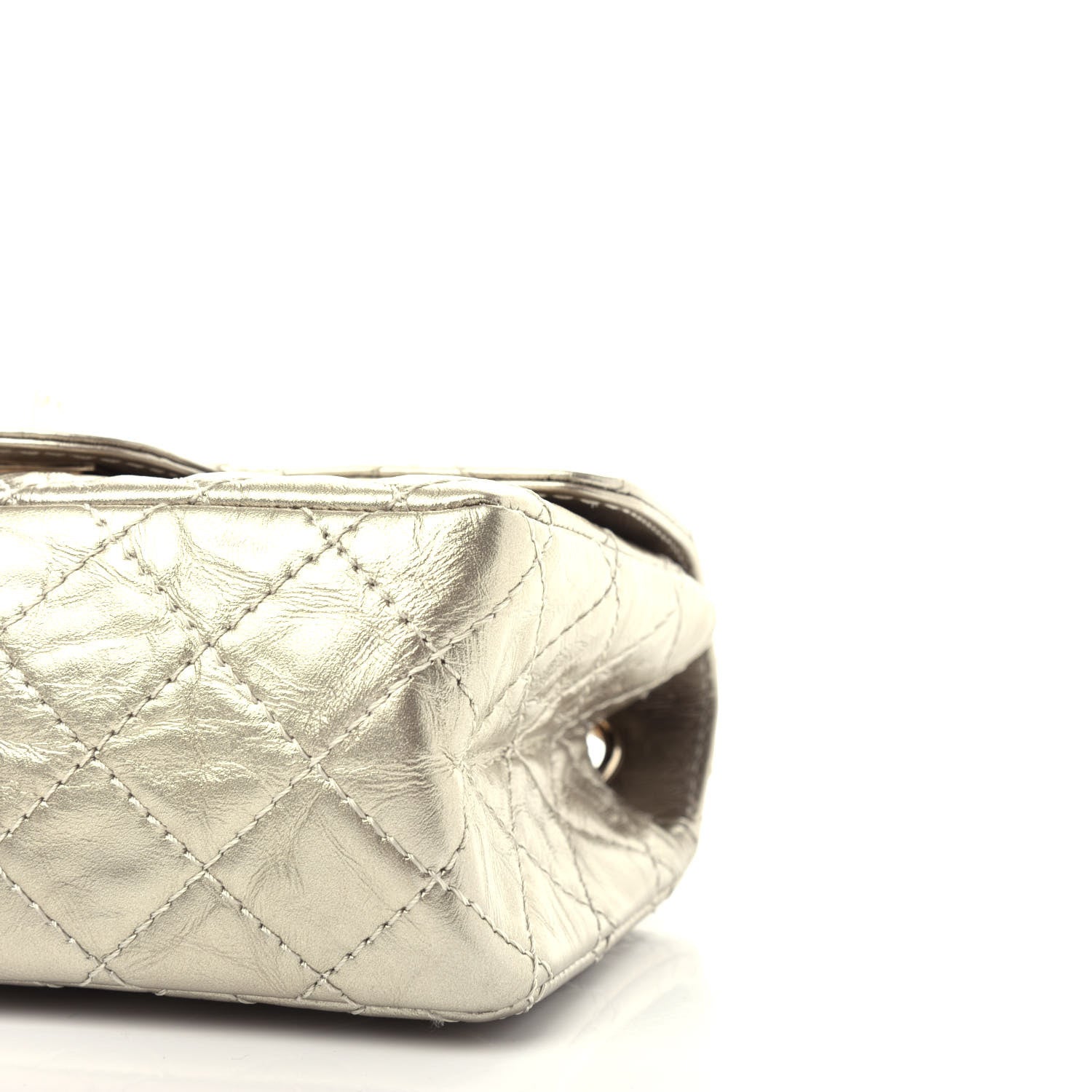 Chanel Aged Calfskin Quilted 2.55 Reissue Mini Flap Light Gold 9 of 10
