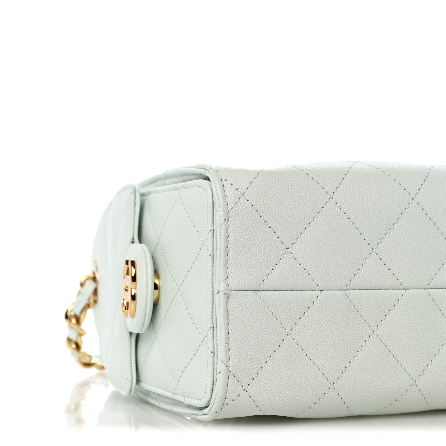 Chanel Caviar Quilted Mini Chanel 25 Handbag Light Green 9 of 10