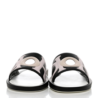 Christian Dior Calfskin Marina Slides 39.5 Black Rose 2 of 9