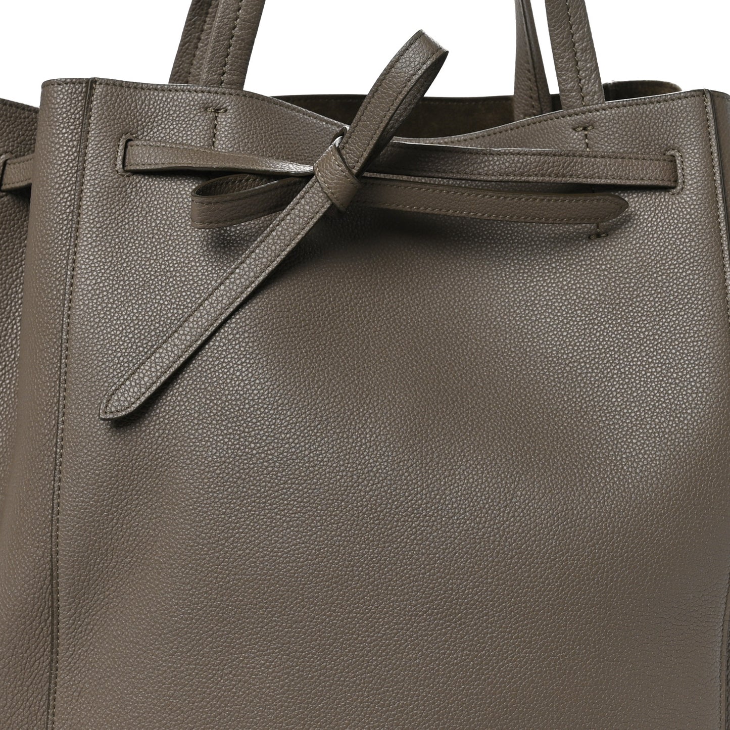Soft Grained Calfskin Medium Belt Cabas Phantom Taupe