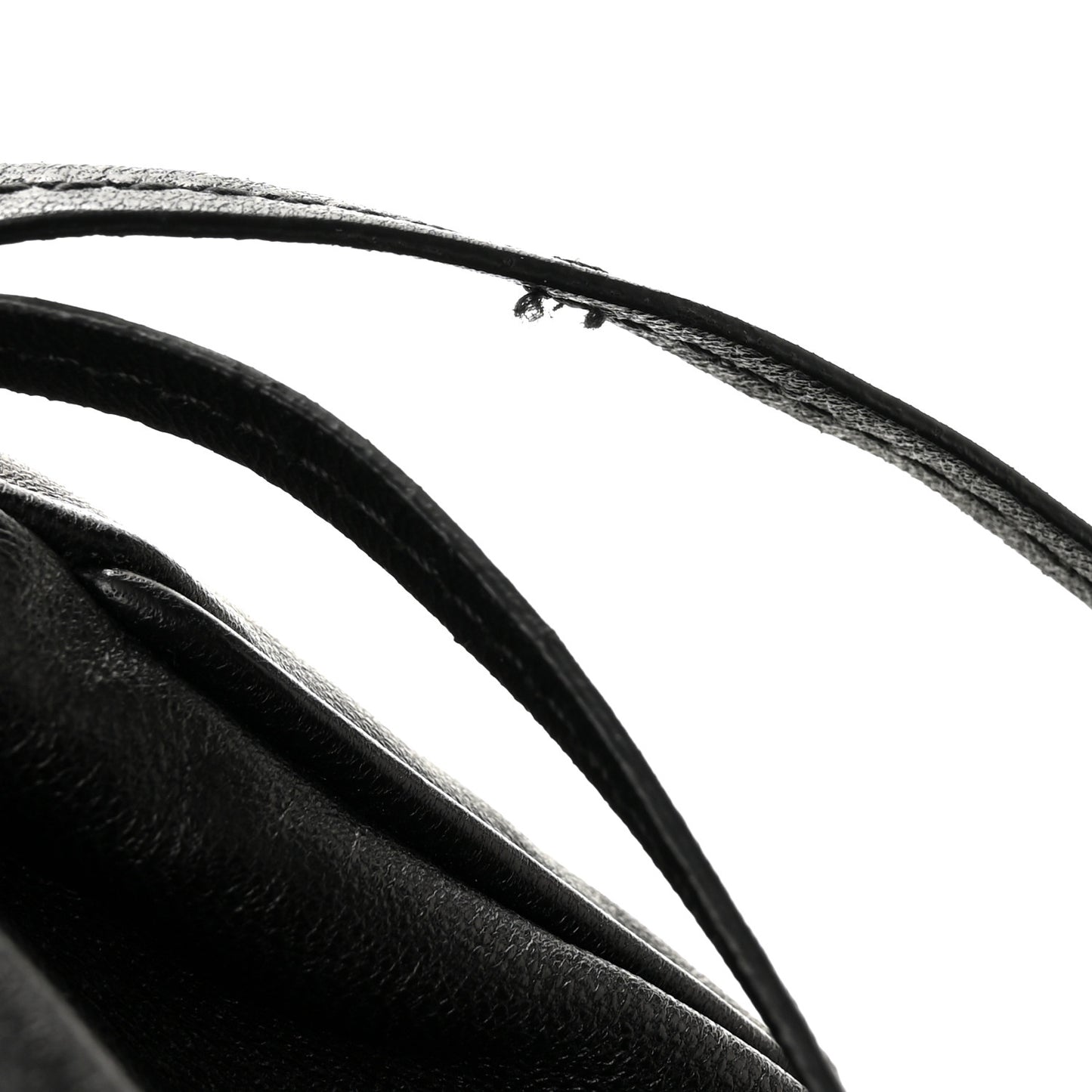 Calfskin Rockstud Drawstring Pouch Black