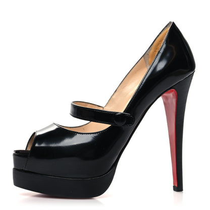 Christian Louboutin Patent Mary Jane 140 Pumps 35 Black 1 of 9