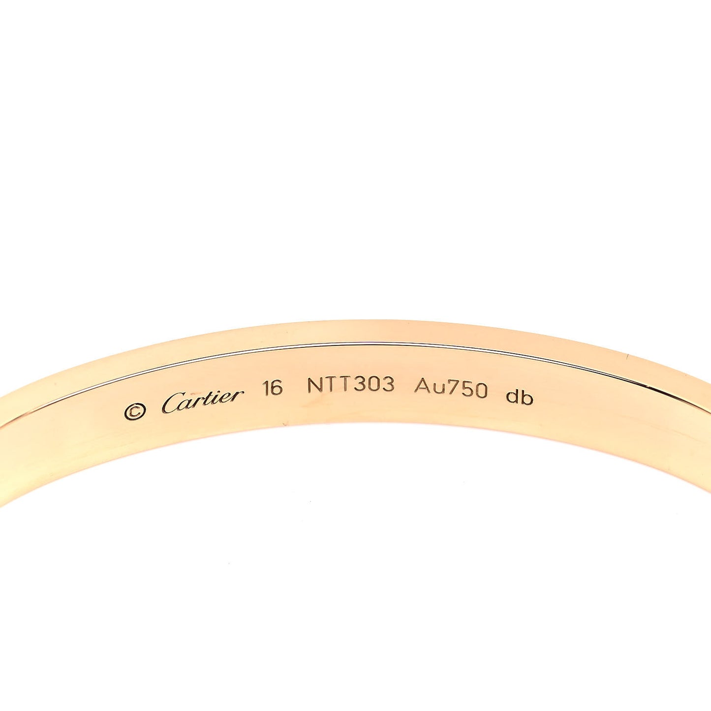 18K Yellow Gold LOVE Bracelet 16