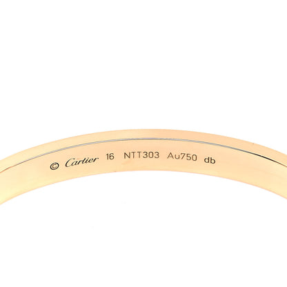 Cartier 18K Yellow Gold LOVE Bracelet 16 7 of 12