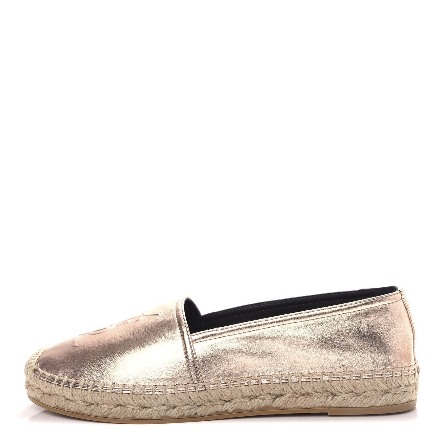 Metallic Lambskin Monogram Espadrilles 36 Blush