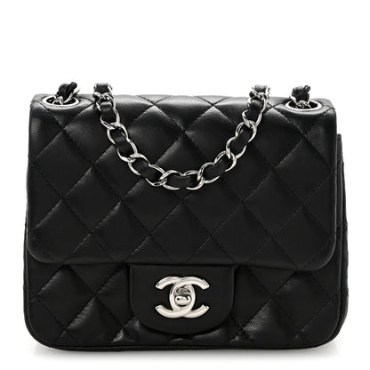 Chanel Lambskin Quilted Mini Square Flap Black 1 of 14