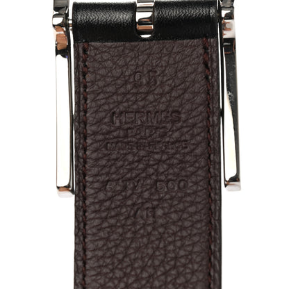 Hermes Box Togo 32mm Hapi Belt 95 Black Prune 5 of 5