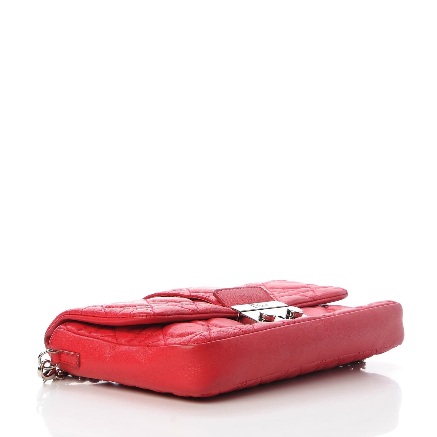 Lambskin Cannage New Lock Pouch Pink