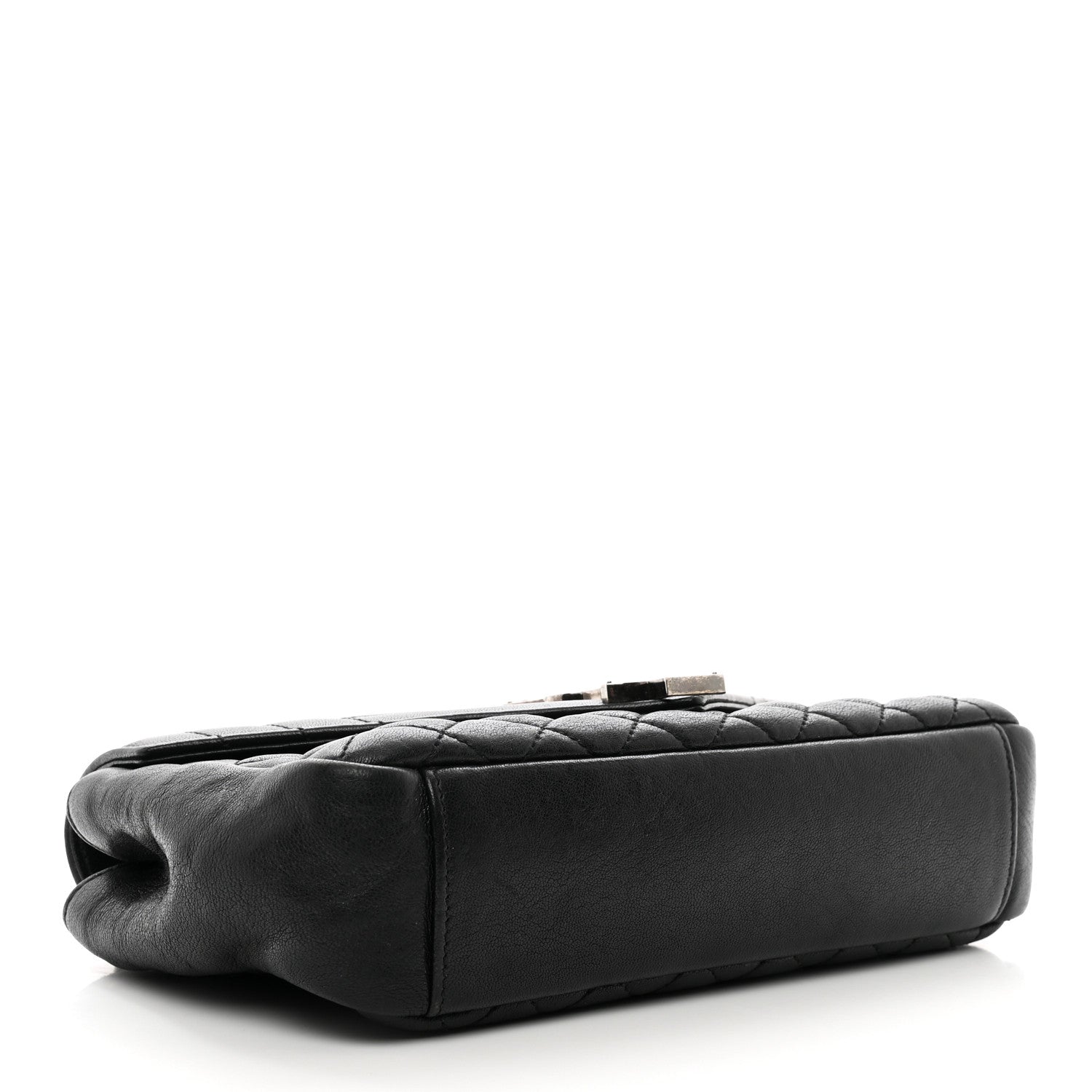 Saint Laurent Sheepskin Tri-Quilt Monogram Medium College Bag Black 4 of 11