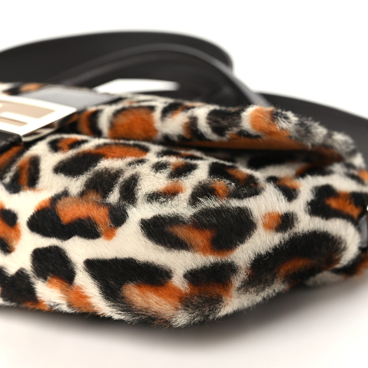 Calf Hair Leopard Print Baguette Moro