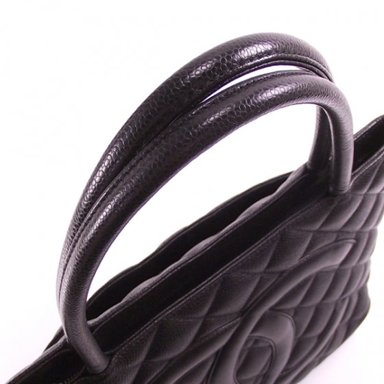 Caviar Medallion Tote Black