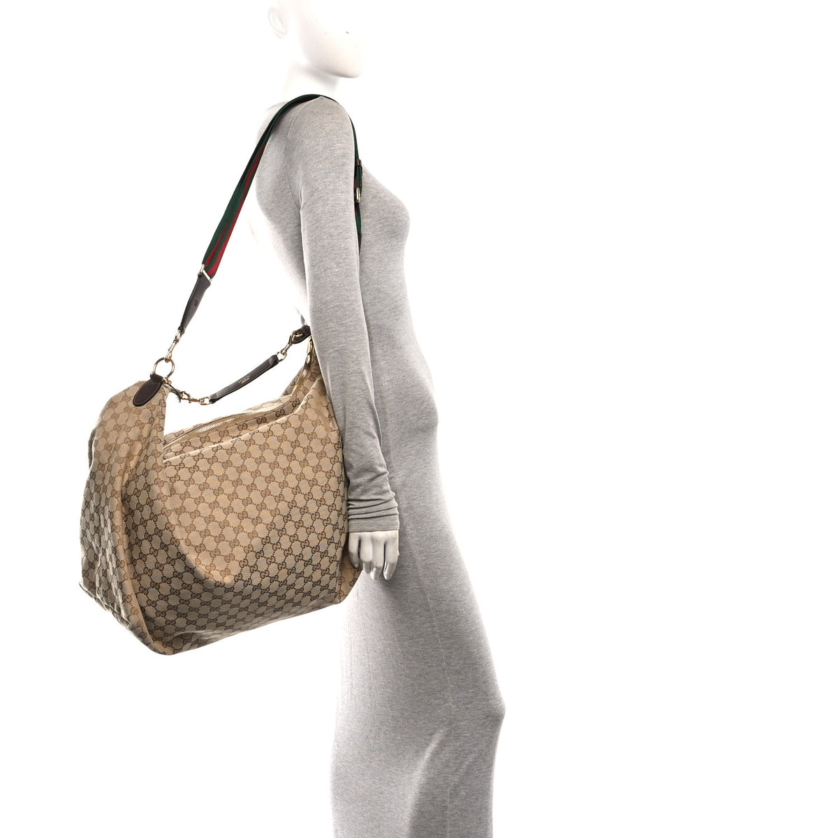GG Monogram Brera Large Crossbody Sand Brown