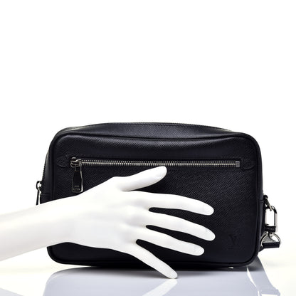 Louis Vuitton Taiga Kasai Clutch Black 2 of 7