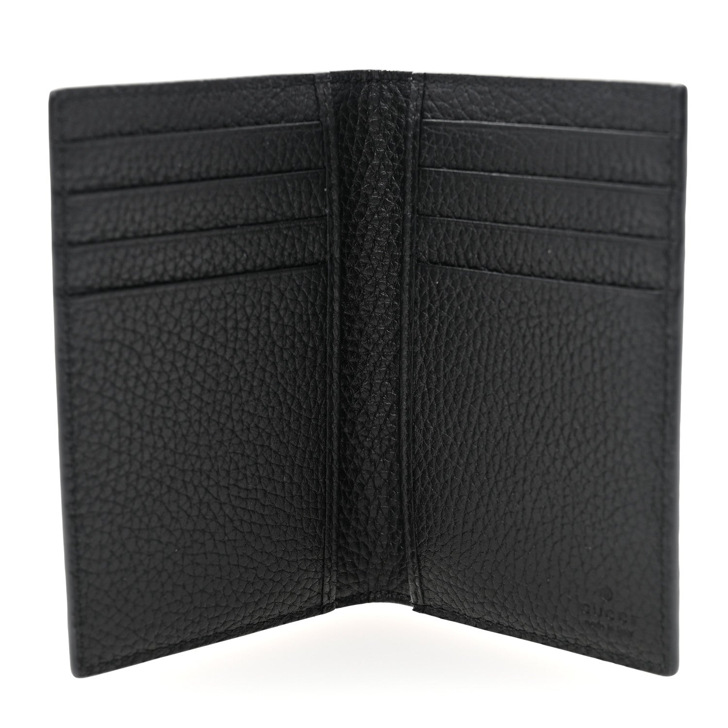 Gucci Piuma Calfskin Jumbo GG Embossed Card Case Black 5 of 7