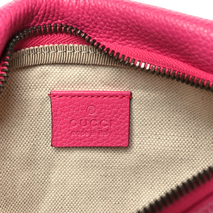 Gucci Grained Calfskin Small Logo Belt Bag Box Pink Green 6 of 10