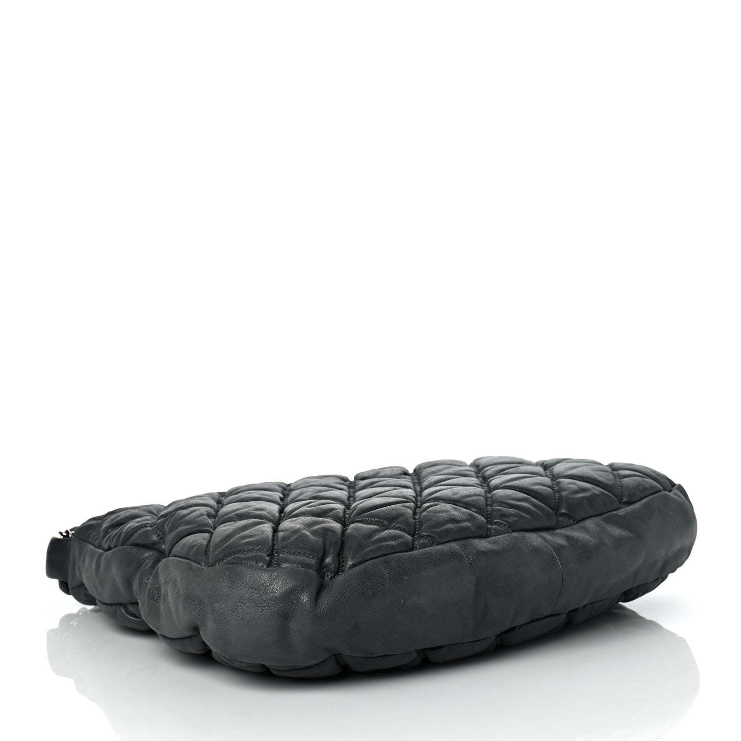 Chanel Calfskin Bubble Quilt Hobo Grey 3 of 8