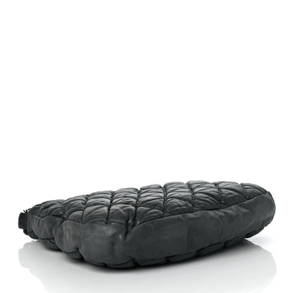 Chanel Calfskin Bubble Quilt Hobo Grey 3 of 8