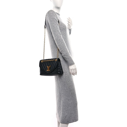 Louis Vuitton Calfskin LV New Wave Chain Bag Black 2 of 11