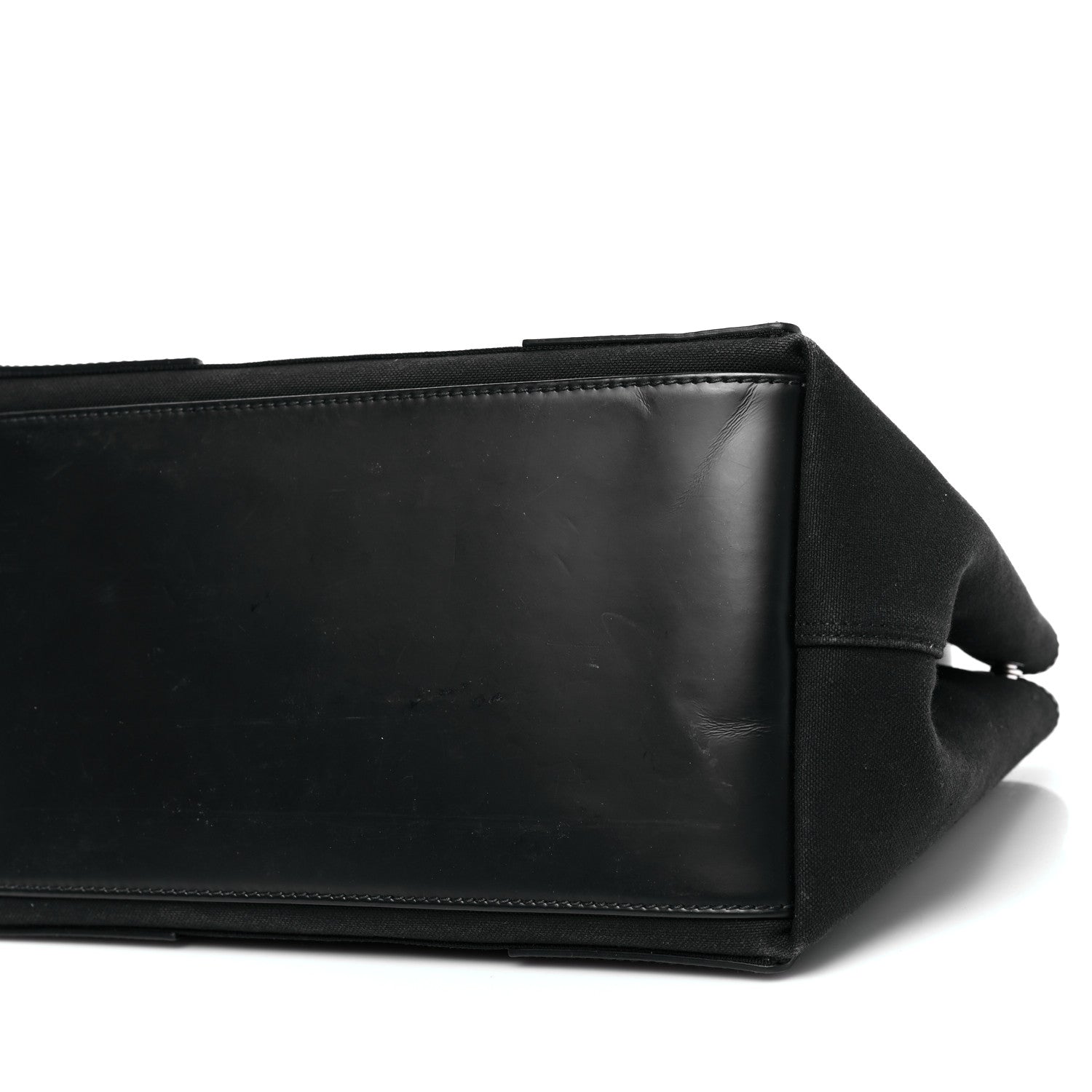 Balenciaga Cotton Canvas Calfskin S Navy Cabas Black 10 of 11