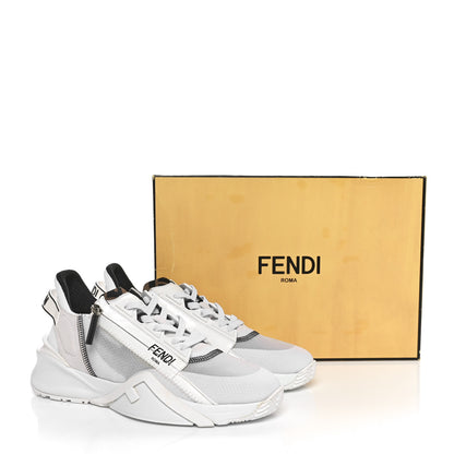 Fendi Nylon Suede Transparent Fendi Flow Low Top Sneakers 40 White 9 of 9