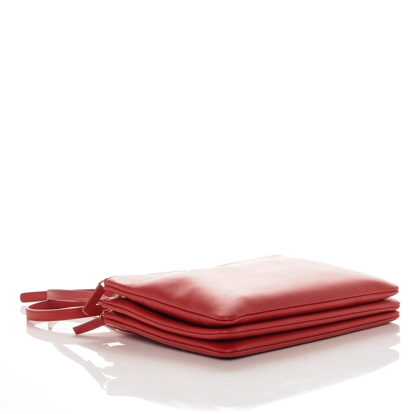 Lambskin Large Trio Crossbody Bag Red