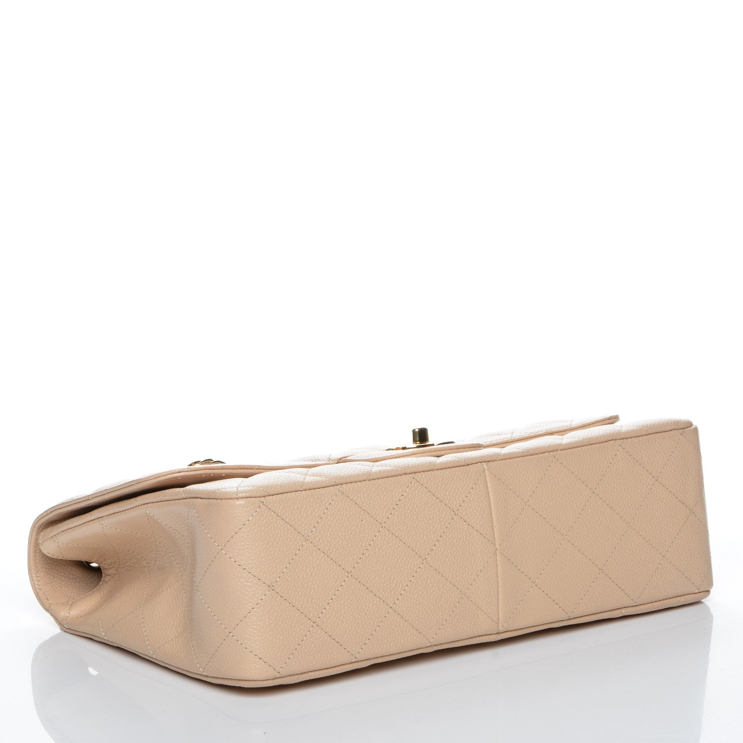 Chanel Caviar Quilted Jumbo Single Flap Beige Clair 4 of 7