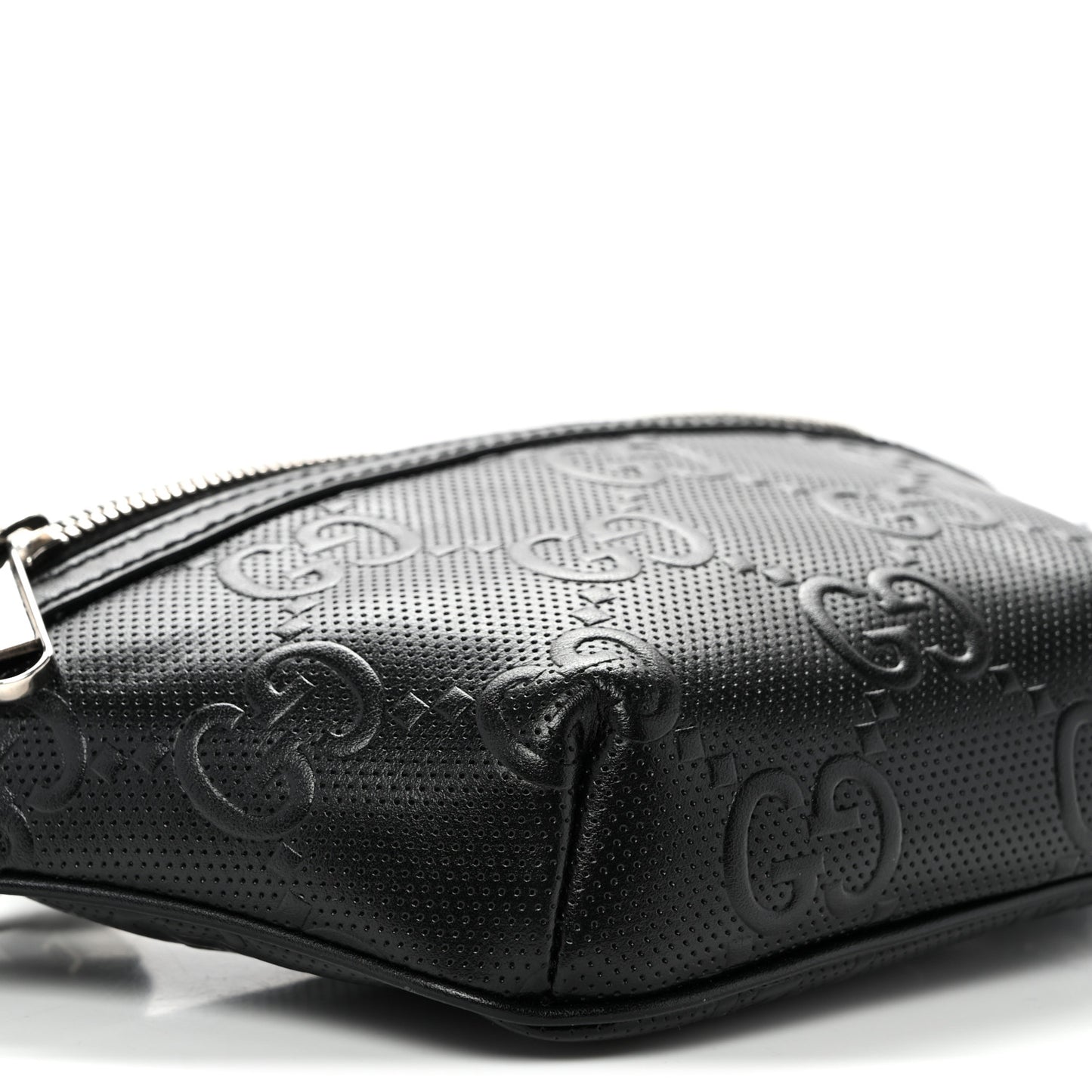 Calfskin GG Tennis Embossed Belt Bag Black
