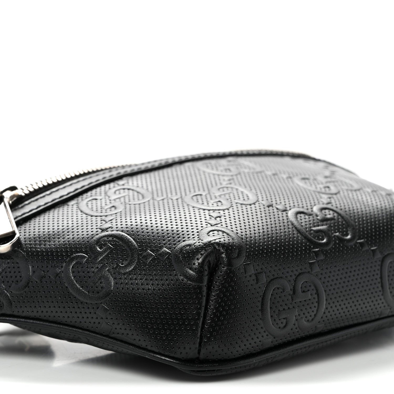 Gucci Calfskin GG Tennis Embossed Belt Bag Black 9 of 11