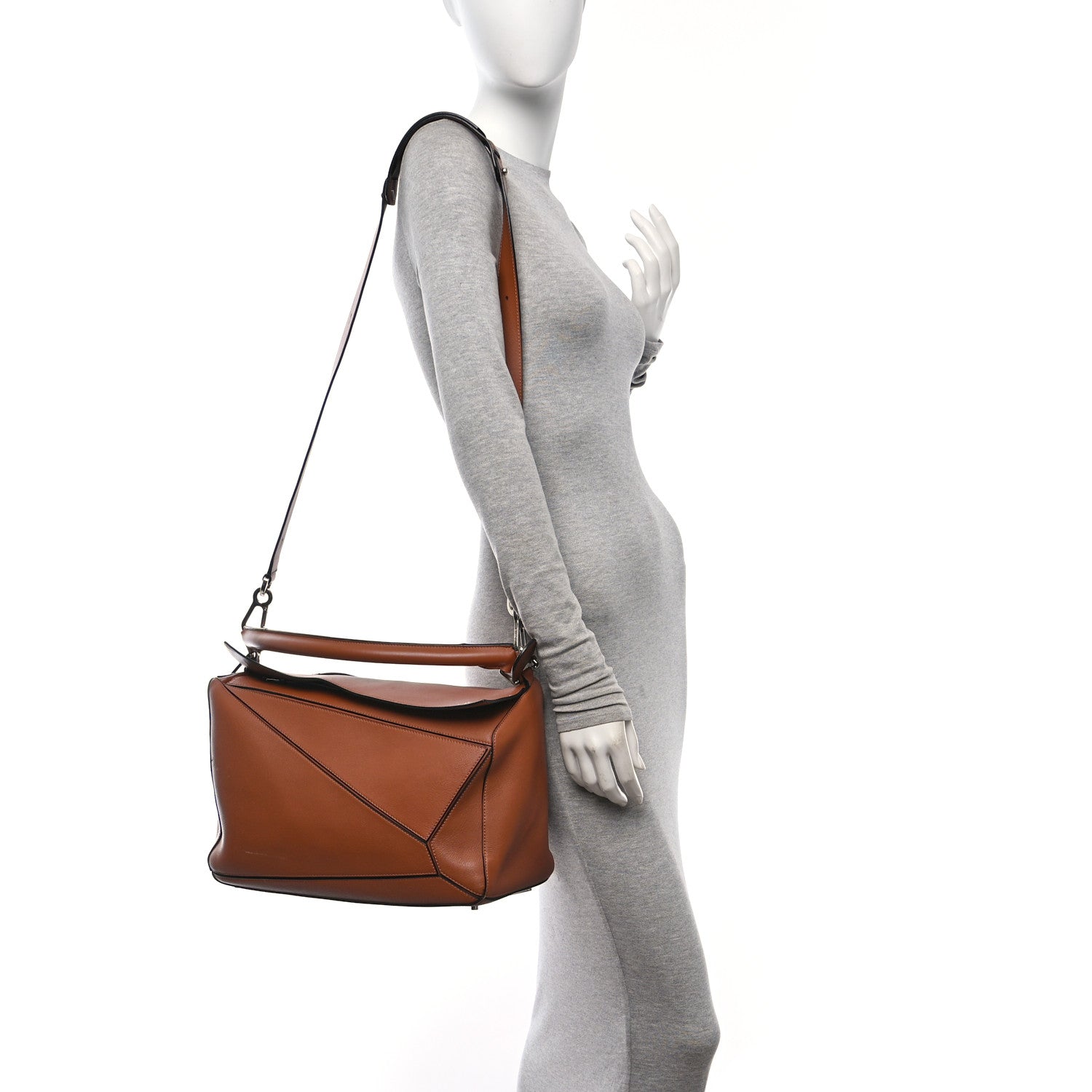 Loewe Calfskin Large Puzzle Bag Tan 2 of 12