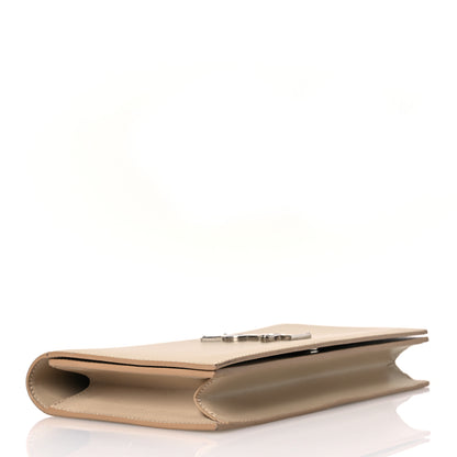 Saint Laurent Grain De Poudre Classic Kate Monogram Clutch Dark Beige 4 of 13