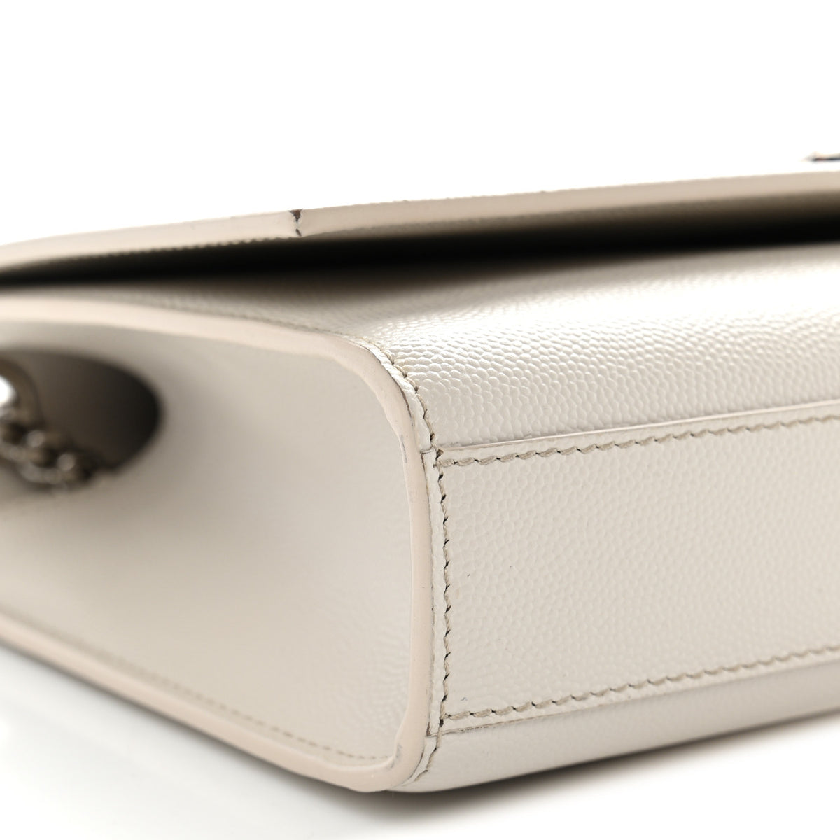 Saint Laurent Grain De Poudre Medium Classic Monogram Kate Satchel Icy White 9 of 12