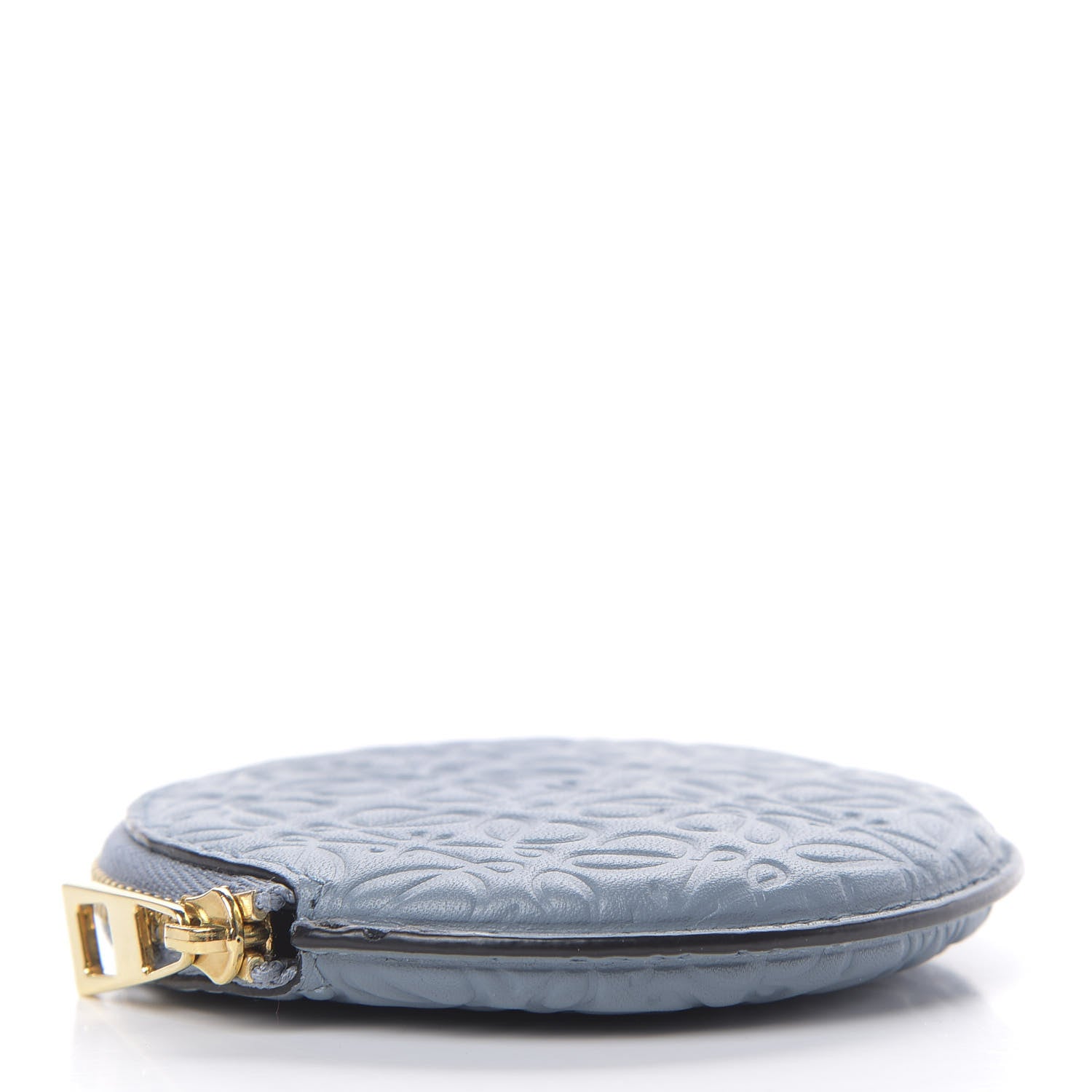 Loewe Calfskin Embossed Anagram Cookie Zip Coin Purse Stone Blue 4 of 7