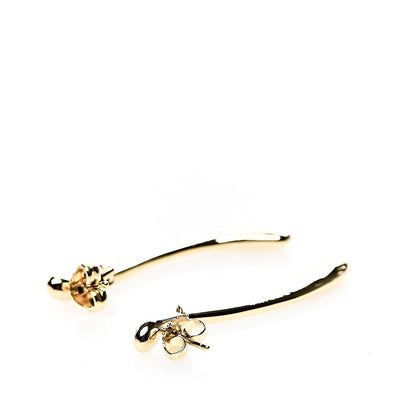 Tiffany 18K Yellow Gold Long Elsa Peretti Teardrop Earrings 3 of 4